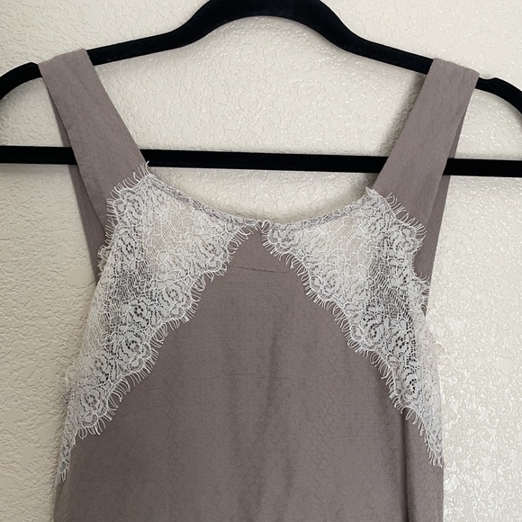Free People Georgia Tan Taupe Lace Dress 2 Fiary Core - Picture 5 of 10